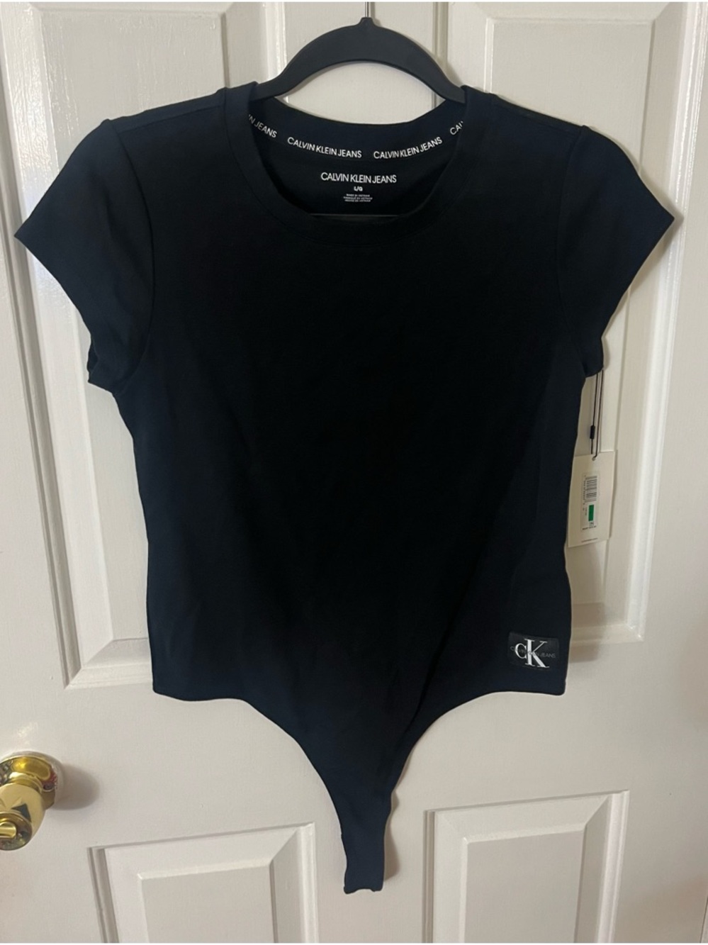 Calvin Klein Jeans Black Bodysuit L